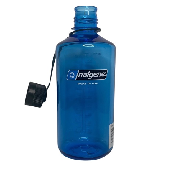 Nalgene Blue No BPA Water Bottle Narrow Mouth 32 oz Hiking Exercise USA Made - Picture 2 of 14